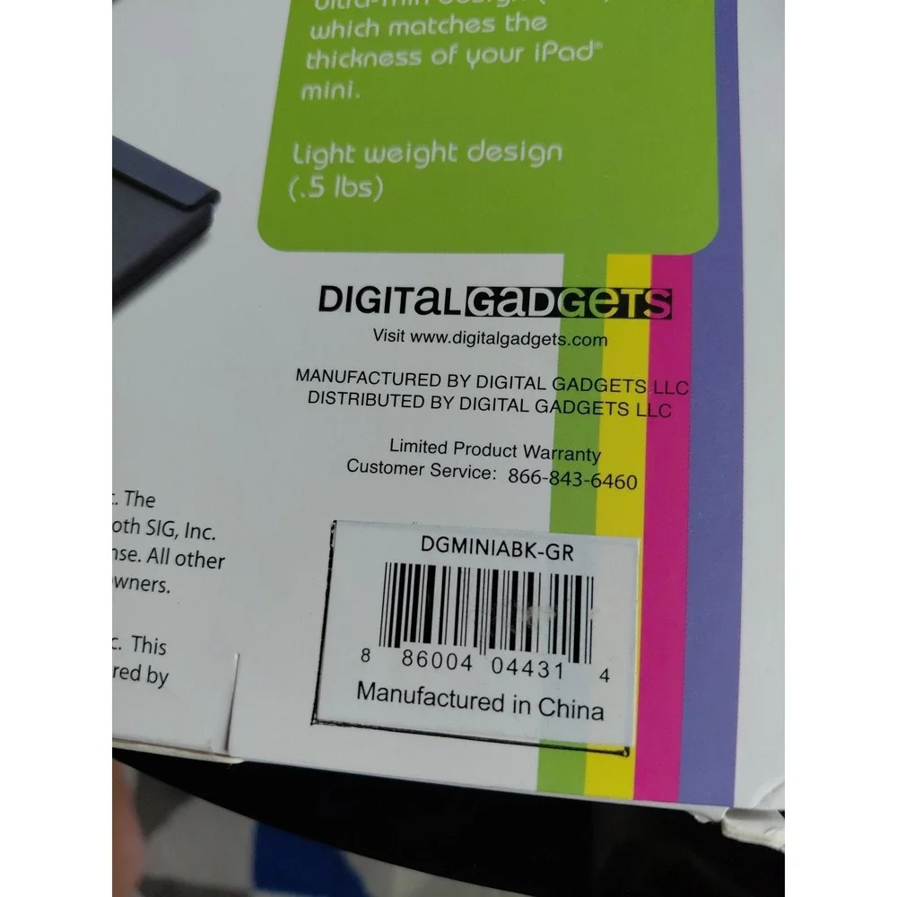 NEW -Ultra Thin Bluetooth Keyboard for iPad Mini New Sealed in Box Green